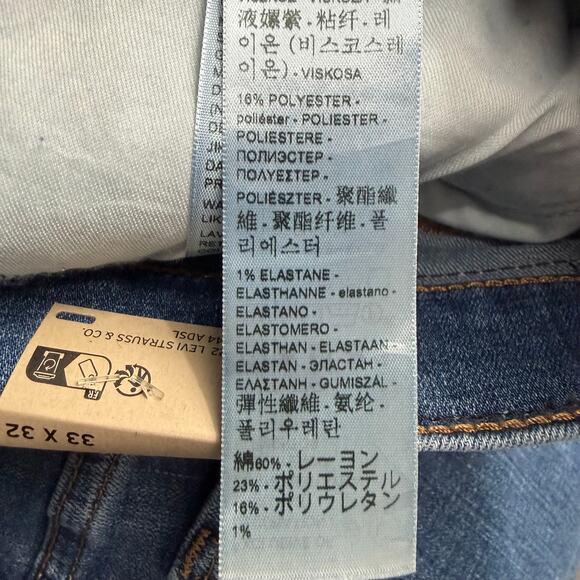 Levi's 314 Mid Rise Shaping Straight Jeans Size 33x32 - Picture 6 of 9